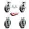 Service Caster 8 Inch Kingpinless Thermoplastic Rubber Wheel Caster Swivel Locks 2 Rigid, 2PK SCC-KP30S820-TPRRD-BSL-2-R-2 - alternate 5